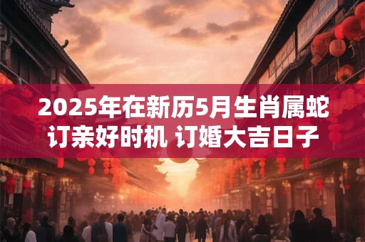 2025年在新历5月生肖属蛇订亲好时机 订婚大吉日子