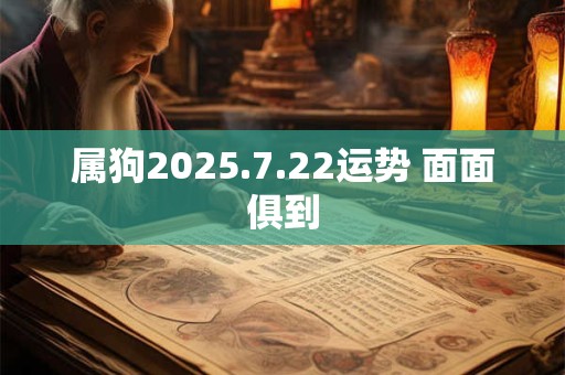 属狗2025.7.22运势 面面俱到