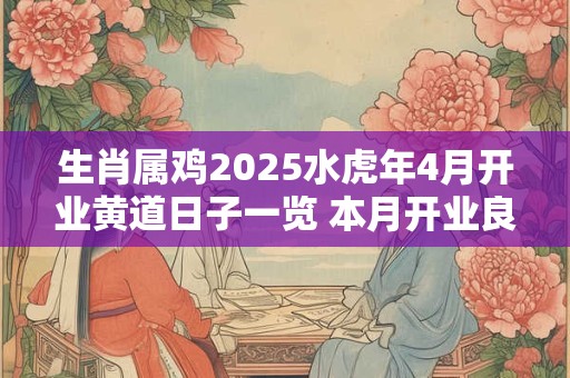 生肖属鸡2025水虎年4月开业黄道日子一览 本月开业良机