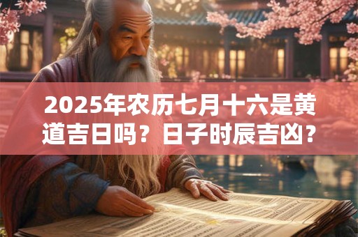 2026年农历七月十六是黄道吉日吗？日子时辰吉凶？