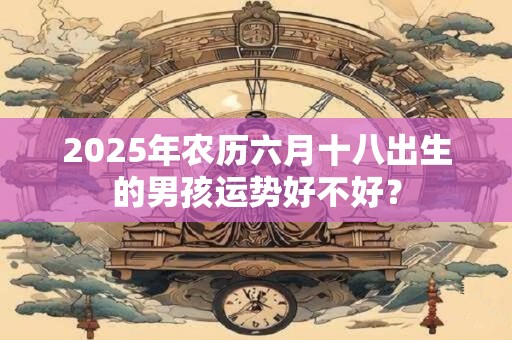 2025年农历六月十八出生的男孩运势好不好？