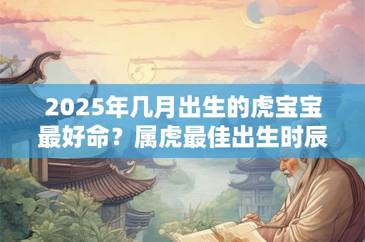 2025年几月出生的虎宝宝最好命？属虎最佳出生时辰