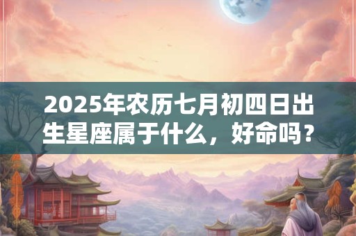 2025年农历七月初四日出生星座属于什么，好命吗？
