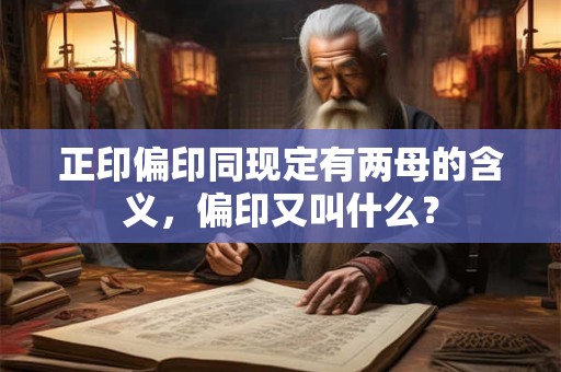 正印偏印同现定有两母的含义，偏印又叫什么？