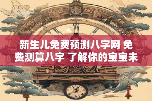 新生儿免费预测八字网 免费测算八字 了解你的宝宝未来潜力