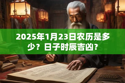 2025年1月23日农历是多少？日子时辰吉凶？