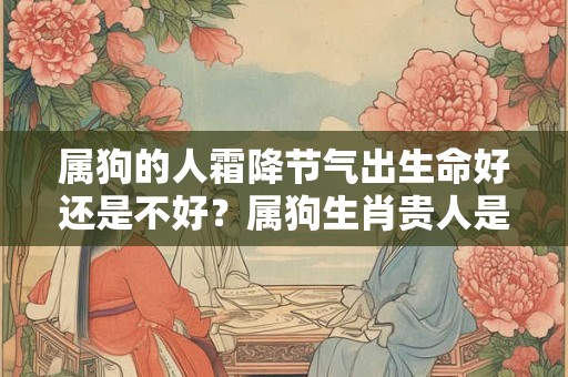 属狗的人霜降节气出生命好还是不好？属狗生肖贵人是谁？