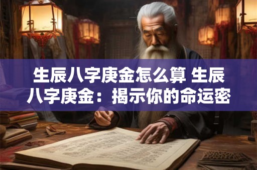 生辰八字庚金怎么算 生辰八字庚金：揭示你的命运密码