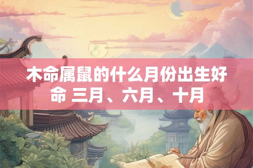 木命属鼠的什么月份出生好命 三月、六月、十月