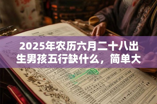 2025年农历六月二十八出生男孩五行缺什么，简单大方洋气的名字