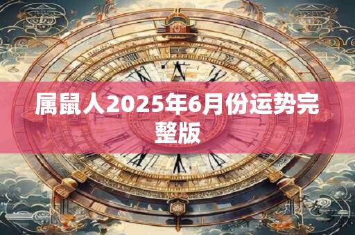 属鼠人2025年6月份运势完整版