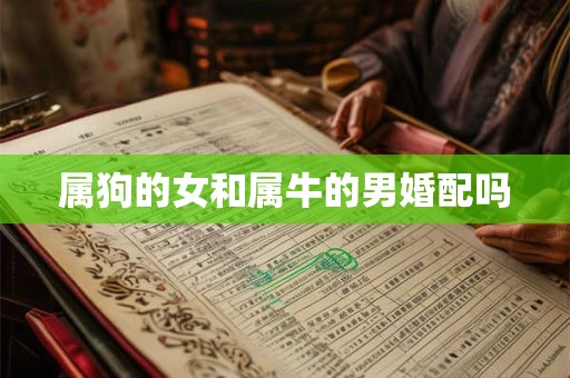 属狗的女和属牛的男婚配吗