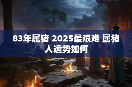83年属猪 2025最艰难 属猪人运势如何