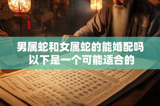 男属蛇和女属蛇的能婚配吗 以下是一个可能适合的