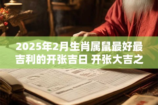 2025年2月生肖属鼠最好最吉利的开张吉日 开张大吉之日