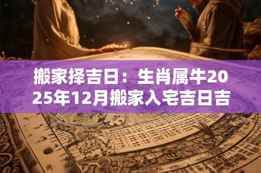 搬家择吉日：生肖属牛2025年12月搬家入宅吉日吉时查询