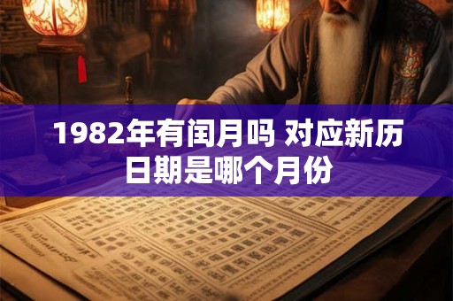 1982年有闰月吗 对应新历日期是哪个月份