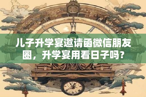 儿子升学宴邀请函微信朋友圈，升学宴用看日子吗？