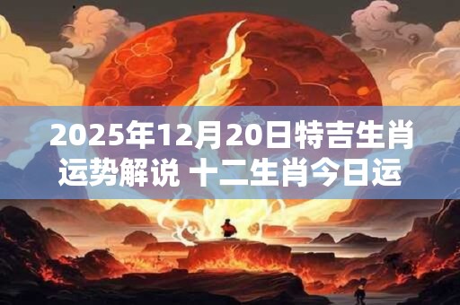 2025年12月20日特吉生肖运势解说 十二生肖今日运势