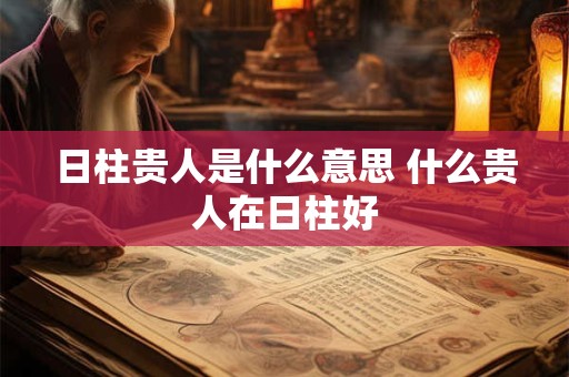 日柱贵人是什么意思 什么贵人在日柱好