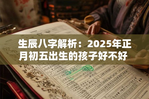 生辰八字解析：2025年正月初五出生的孩子好不好 是什么命