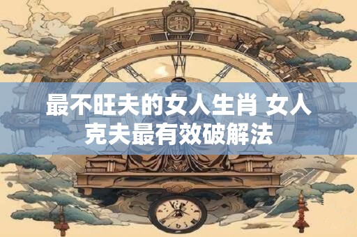 最不旺夫的女人生肖 女人克夫最有效破解法