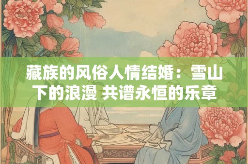 藏族的风俗人情结婚：雪山下的浪漫 共谱永恒的乐章