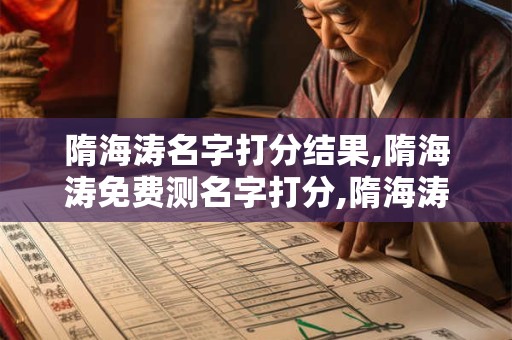 隋海涛名字打分结果,隋海涛免费测名字打分,隋海涛周易免费测名字打分
