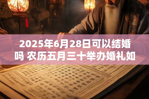 2025年6月28日可以结婚吗 农历五月三十举办婚礼如何