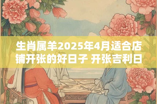 生肖属羊2025年4月适合店铺开张的好日子 开张吉利日期