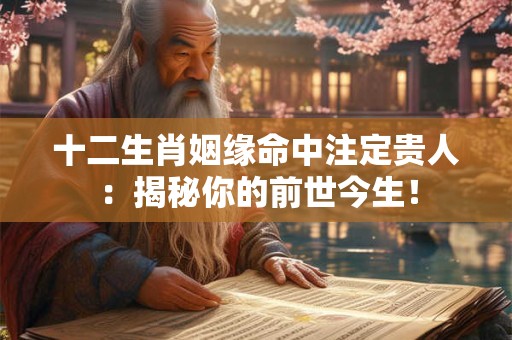 十二生肖姻缘命中注定贵人：揭秘你的前世今生！