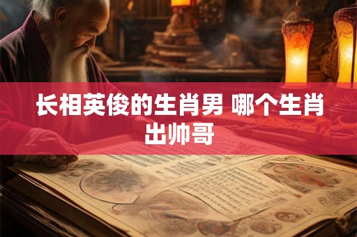 长相英俊的生肖男 哪个生肖出帅哥