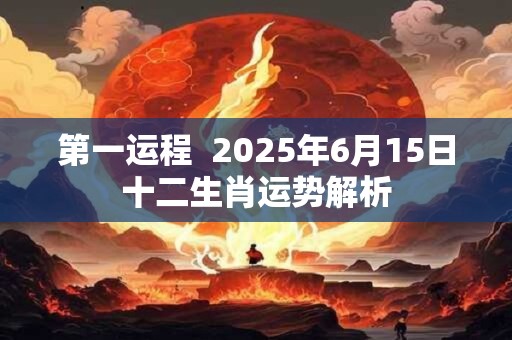 第一运程  2025年6月15日十二生肖运势解析