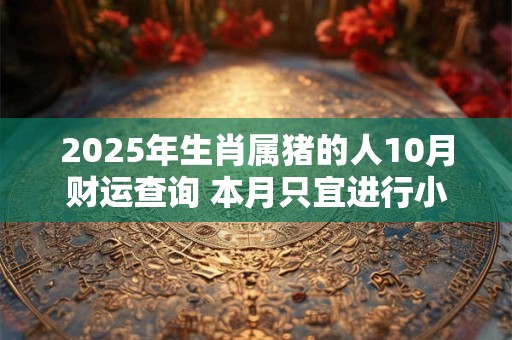 2025年生肖属猪的人10月财运查询 本月只宜进行小规模投资