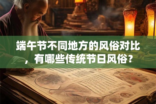 端午节不同地方的风俗对比，有哪些传统节日风俗？