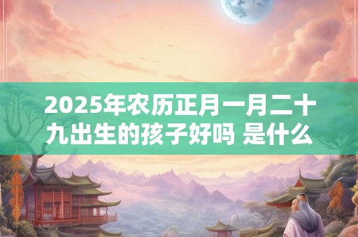 2025年农历正月一月二十九出生的孩子好吗 是什么命