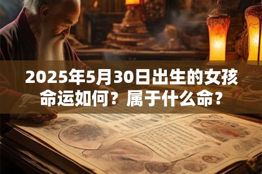 2025年5月30日出生的女孩命运如何？属于什么命？