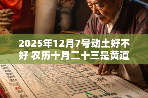 2025年12月7号动土好不好 农历十月二十三是黄道吉日吗