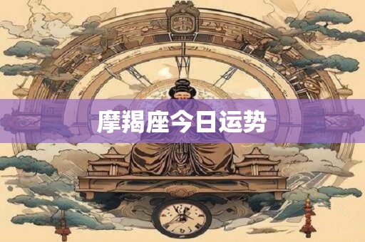 摩羯座今日运势