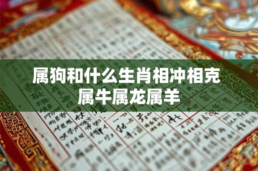 属狗和什么生肖相冲相克 属牛属龙属羊