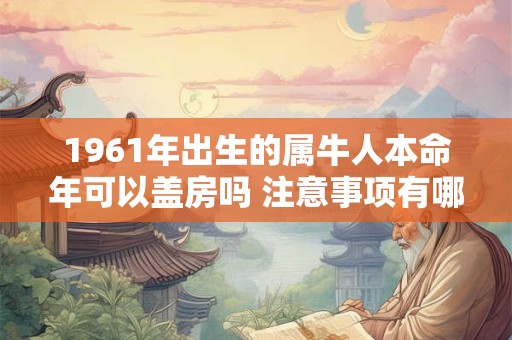 1961年出生的属牛人本命年可以盖房吗 注意事项有哪些