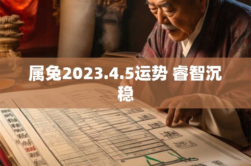属兔2023.4.5运势 睿智沉稳