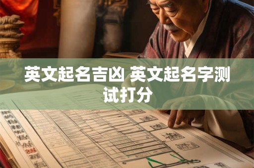 英文起名吉凶 英文起名字测试打分