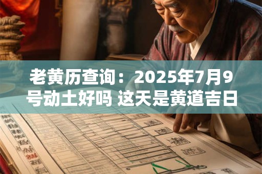 老黄历查询：2025年7月9号动土好吗 这天是黄道吉日吗