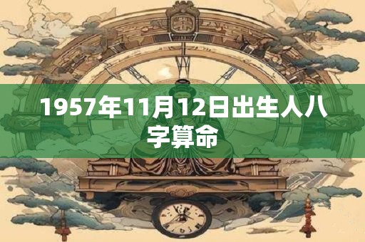 1957年11月12日出生人八字算命