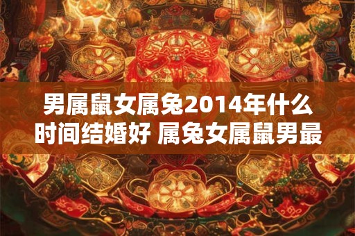 男属鼠女属兔2014年什么时间结婚好 属兔女属鼠男最佳结婚年龄
