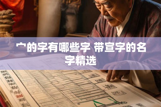 宀的字有哪些字 带宣字的名字精选