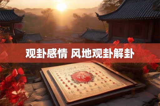 观卦感情 风地观卦解卦