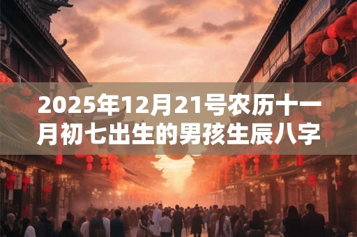 2025年12月21号农历十一月初七出生的男孩生辰八字起名