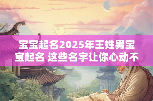 宝宝起名2025年王姓男宝宝起名 这些名字让你心动不已！